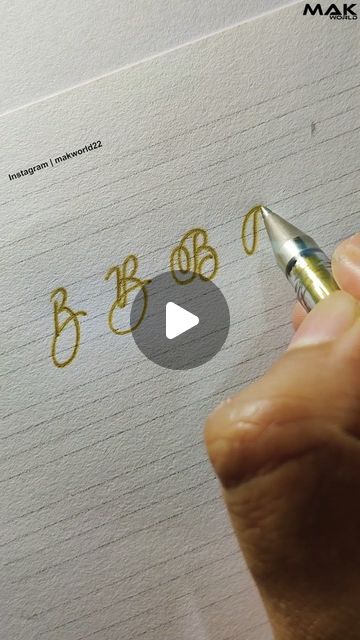 Alphabet Calligraphy Handwriting, Pretty Letters Fonts Hand Drawn, B Calligraphy Letter, Pen Name Ideas, Bounce Lettering Alphabet, Letter B Calligraphy, Calligraphy G, Calligraphy Alphabet Tutorial, B Calligraphy