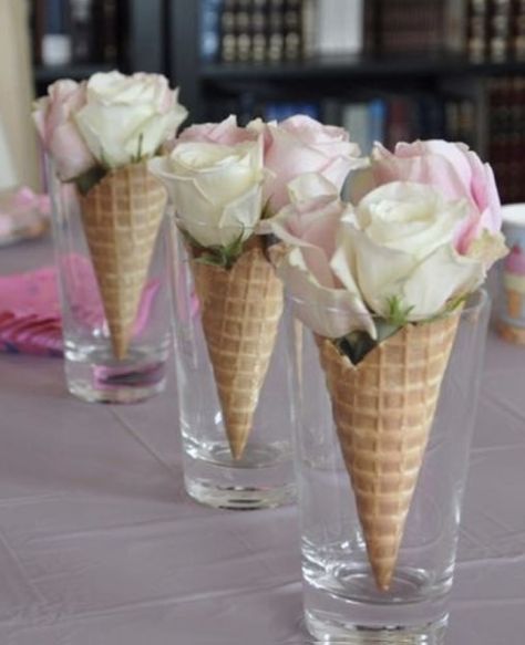 Bridal Shower Inspo, Ice Cream Birthday Party, Ice Cream Theme, Bridal Shower Centerpieces, Ice Cream Social, Bridal Shower Decor, Ice Cream Birthday, Ideas For Easter Decorations, Icecream Bar