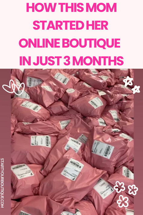 how this mom started her online boutique in just 3 months Start A Boutique From Home, Boutique Items To Sell, Selling Used Clothes Online, Online Boutique Ideas, Start An Online Boutique, Selling Used Clothes, Online Boutique Business, Side Hussle, Starting An Online Boutique