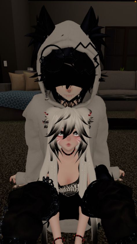 Vrchat Bio Ideas, Vr Chat Pfp, Vrchat Couple, Vr Chat Couple, Vrchat Pfp, Cute Vrchat Avatars Chibi, Chibi Vrchat Avatars, Vrchat World, Vr Anime