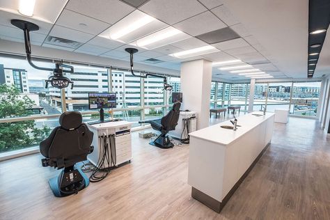 orthodontic office | open bay interior design | Arminco Inc Dental Motivation, Orthodontic Office Design, Ortho Office, Office Design Inspo, Medical Clinic Design, Orthodontic Office, Dental Office Design Interiors, Dental Design, Natural Wood Texture