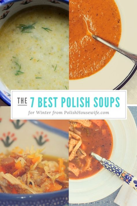 Polish Food Traditional, Polish Soup, Eastern European Recipes, Winter Meals, Food Soup, Recipes Authentic, Austrian Recipes, Polish Food, Ukrainian Recipes