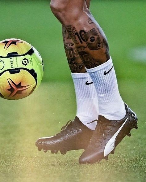 Neymar Shoes, Jr Neymar, Puma Boots, Neymar 11, Leg Sleeve Tattoos, Best Soccer Shoes, Leg Tattoo Ideas, Puma King, Football Photography