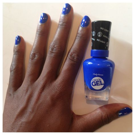 Sally Hansen Miracle Gel 360 Tidal Wave nail polish. I wanted a dark blue color and found this one! Wave Nails, Sally Hansen Miracle Gel, Tidal Wave, Smart Water Bottle, Dark Blue Color, Sally Hansen, Plastic Water Bottle, Dark Blue, Nail Polish