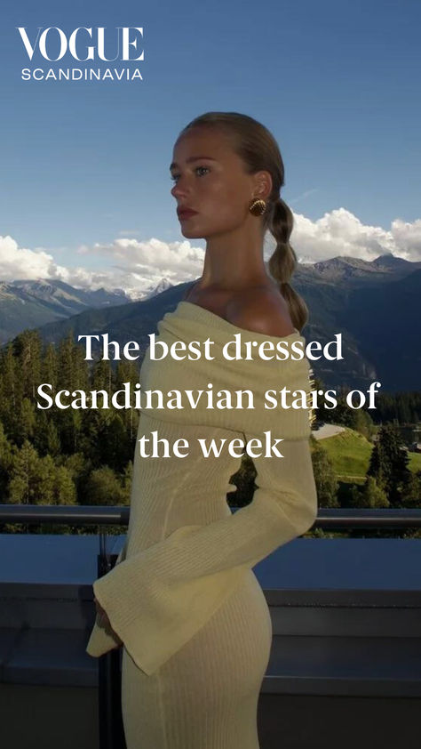 From week to week, our sartorial radar is scanning every fashion moment – from the red carpet to candid home snapshots – as served up by our region's top stars and style icons. Peruse those crowned 'best dressed' by Vogue Scandinavia below. Scandinavian Stars, Vogue Scandinavia, Star Of The Week, White Trousers, Yellow Knit, Nordic Countries, Cote D’azur, 4 Photos, Best Dressed