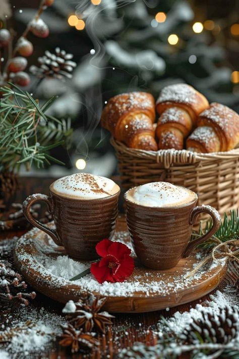 Good Morning Winter Coffee, Winter Morning Coffee, Coffee Board, Hot Chocolate Drinks, Afternoon Delight, Cups Of Coffee, Coffee Places, Winter Coffee, Christmas Photography