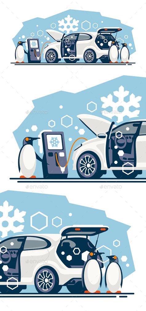 Car Air Conditioner Repair Refill Penguins by Antonio-BanderAS | GraphicRiver Motorbike Art, Car Air Conditioner, Air Conditioner Repair, Inside Car, Car Air Conditioning, Buy Car, Car Illustration, Car Cartoon, Air Conditioning System