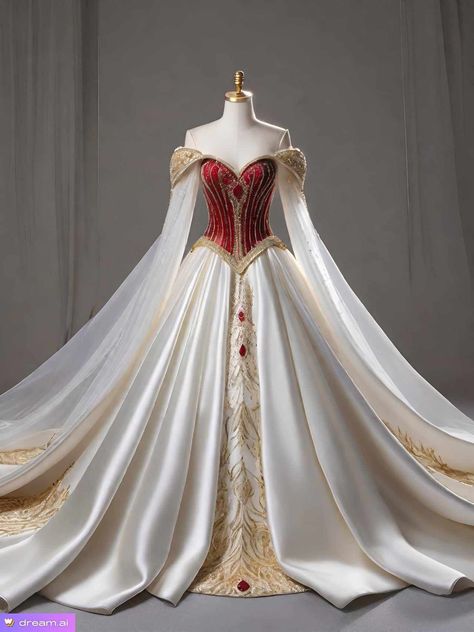 Medieval Ball Gown Princess, Coronation Dress Gowns, Midevil Dresses Princesses, White Royal Dress, Medieval Fantasy Dress Princesses, Queen Dresses Royal, Norse Wedding Dress, Medieval Gowns Royals, Fantasy Gowns Queens