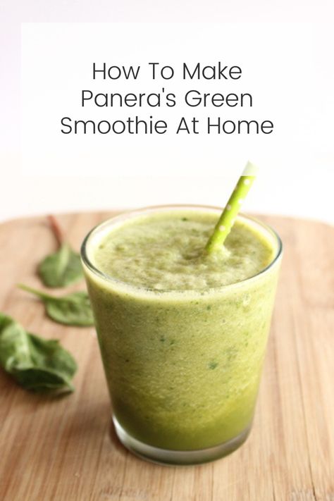 Panera Smoothie Recipe, Panera Smoothie, Panera Green Smoothie Recipe, Plexus Recipes, Smoothie At Home, Green Goddess Smoothie, Dairy Free Smoothies, Power Smoothie, Smoothie Drink Recipes