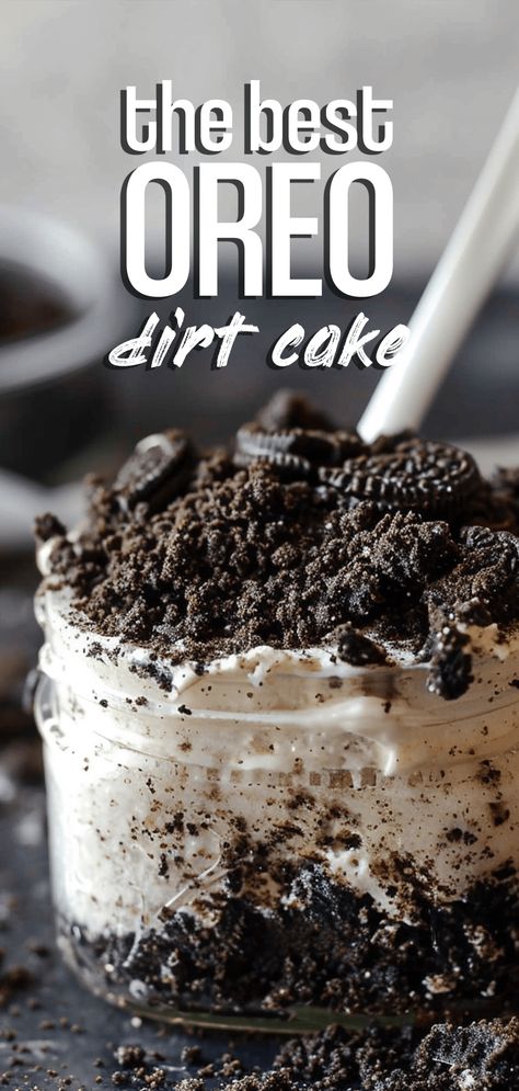 Oreo Dirt Cake [20 Minutes] – Chasety Dirt Dessert Recipe, Dirt Cake Cups, Oreo Dirt Pudding, Dirt Pudding Recipes, Dirt Recipe, Dirt Dessert, Oreo Dirt Cake, Dirt Cake Recipes, Dirt Pudding