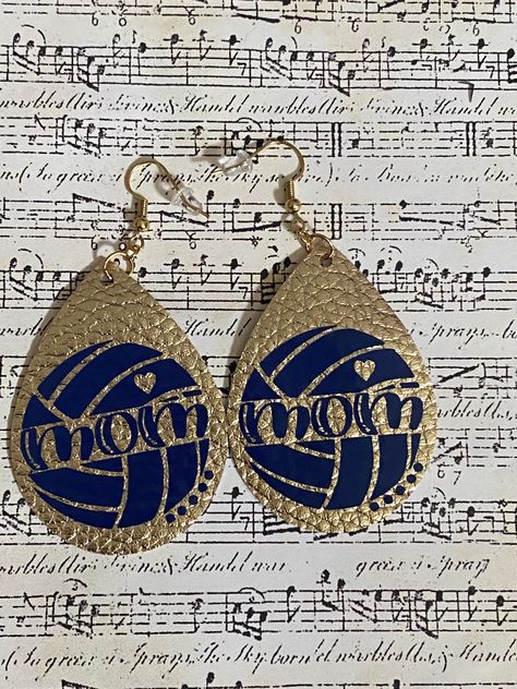 School Spirit Earrings, Volleyball Earrings, Golden Snitch, Volleyball Mom, Faux Leather Earrings, Home Team, Football Player, Pinterest Account, School Spirit