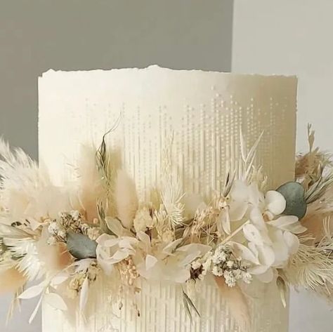 Caking It Up on Instagram: "The most stunning cake created by @sarascakesnortheast featuring Shimmer stencil 🌾 . Shop SHIMMER stencil and more at www.cakingitup.com.au/shop . #cakedecoratingtools #stencilled #cake #texture #stencilart #stencil #cakingitupstencildesigns #stencilledcake #cakedesign #cakingitupstencils #cakestencil #cakedecorating #caketools #cakes #howtocake #celebration #cakingitup #prettycake #shimmerstencil #driedfloralcake #bohocake #buttercreamcake #floralcake #weddingcake" Buttercream Stencil Wedding Cake, Cake Stencils Buttercream, Stencilled Cake, Cake Texture, Stencil Cake, Boho Cake, Three Tier Cake, Cake Stencil, Rustic Wedding Cake