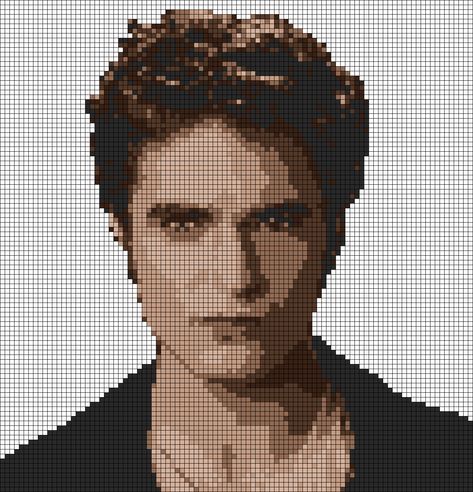 Twilight Cross Stitch Patterns, Twilight Alpha Pattern, Twilight Pixel Art, Twilight Cross Stitch, Movie Alpha Pattern, Twilight Blanket, Robert Pattinson Twilight, Graph Crochet, Cross Stitch Fonts