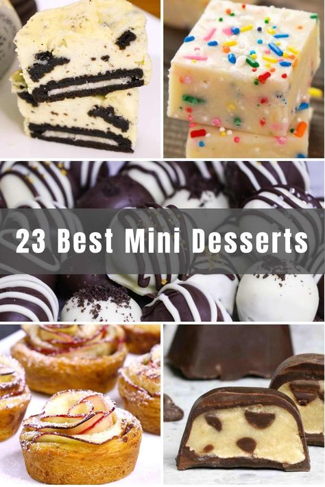 23 Best Mini Desserts That Are Easy to Make for Your Next Party - IzzyCooking Easy Room Temperature Desserts, Treats For A Group, Travel Friendly Desserts, Easy Handheld Desserts, Mini Dessert Easy, Interesting Desserts, Old School Desserts, Desserts Mini, Finger Desserts