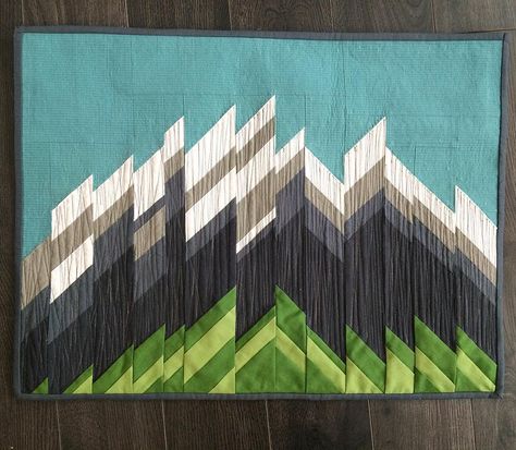 Majestic Mountains Quilt | Amy's Creative Side Mountain Quilt Pattern, Mountain Quilts, Mini Quilt Patterns, Make A Quilt, Landscape Quilt, America The Beautiful, Quilt Care, Quilt Of Valor, Landscape Quilts