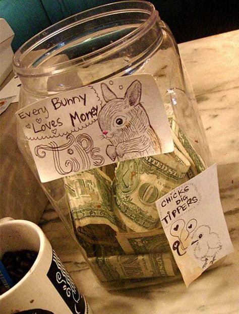 Funny Tip Jars | List of Best Tip Jars Tips Jar Ideas Funny, Tips Sign Ideas, Tip Jar Ideas, Funny Tip Jars, Bartender Funny, Coffee Puns, Funny Tips, Birthday Baking, Tip Jar