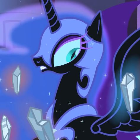 From My Little Pony: FiM S1 E1 "Friendship is Magic - Part 1" tags: luna / nightmare moon icon, luna / nightmare moon pfp, my little pony icon, my little pony pfp, mlp icon, mlp pfp Nightmare Moon Pfp, Princess Luna Pfp, My Little Pony Icon, Moon Pfp, Mlp Luna, Luna Mlp, Mlp Pfp, Mlp Icons, Celestia And Luna