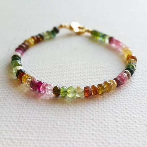 Tourmaline Natural Gemstone Bracelet Watermelon Tourmaline Green Tourmaline Jewelry, Crystals Rings, Chinese Bracelet, Pink Tourmaline Jewelry, Rainbow Tourmaline, Ombre Bracelet, Raw Crystals, Rings Necklace, Crystal Bangle