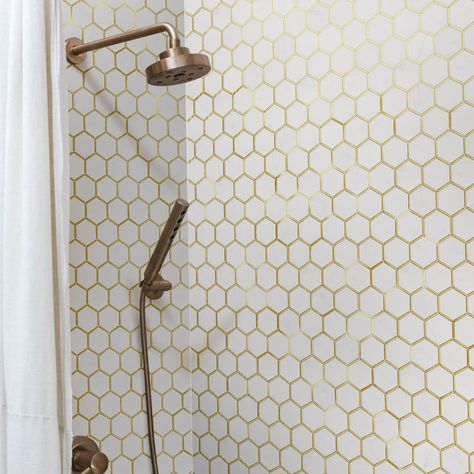 Supreme Tile Natural Bianco 3" x 3" Marble Honeycomb Mosaic Wall Tile & Reviews - Wayfair Canada Honeycomb Tile, Kitchen Mosaic, Backsplash Bathroom Wall, Metal Tile, Mosaic Wall Tiles, Hexagonal Mosaic, Hexagon Tiles, Stone Tile, Stainless Steel Polish