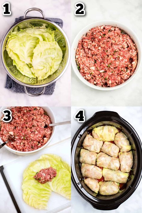 Cabbage Rolls Crockpot, Cabbage Rolls Crockpot Slow Cooker, Crockpot Cabbage Rolls, Cabbage Rolls With Cooked Meat, Stuffed Cabbage Rolls With Sauerkraut, Crock Pot Cabbage Rolls, Ground Pork Crockpot Recipes, Stuffed Cabbage Rolls Crockpot, Crockpot Cabbage Roll Casserole With Rice