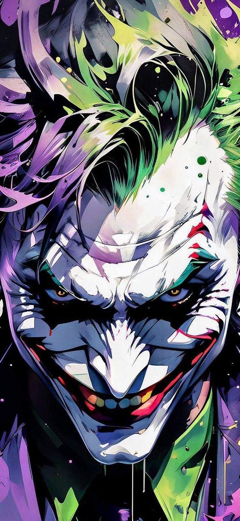 Joker Dc Comics Art, Dc Villains Art, The Joker Artwork, The Joker Wallpaper, Joker Comic Art, The Joker Art, Joker Painting, Images Pop Art, Joker Dark Knight