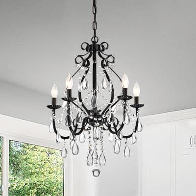 Small Black Chandelier, Black Chandelier Dining Room, Bathroom Chandelier, Chandelier Store, Crystal Garland, Diy Ceiling, Geometric Chandelier, Candle Style Chandelier, Traditional Chandelier