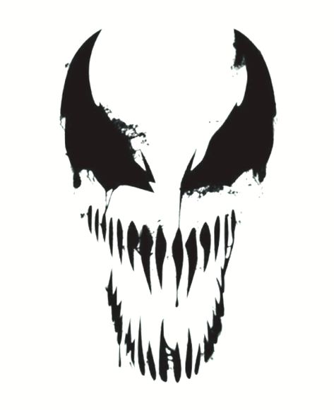 Venom T Shirt Design, Symbiote Tattoo Ideas, Venom Face Tattoo, Venom Tattoo Design, Carnage Tattoo, Venom Tattoo, Venom Face, Jack O Lantern Faces, Geometric Tattoo Design