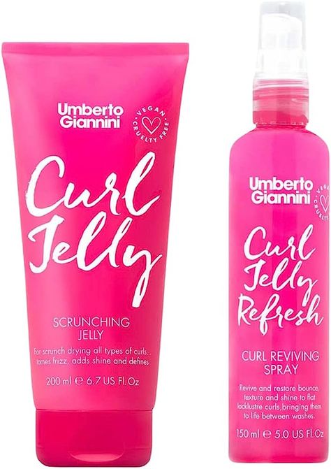 Umberto Giannini Curl Jelly Scrunching Jelly 200ml Vegan & Cruelty Free Frizz Styling Curl Control Hair Gel for Curly or Wavy Hair, 150 ml (Curl Jelly and Jelly Refresh Spray) : Amazon.co.uk: Beauty Curl Jelly, Waves Curls, Different Hair Types, Hair Control, Coily Hair, Male Grooming, Types Of Curls, Soft Curls, Hair Gel