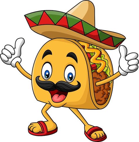 Vector mascota de taco divertido de dibu... | Premium Vector #Freepik #vector #tacos #tacos-mexicanos #taco-animado #burritos-mexicanos Thumbs Up Cartoon, Mexican Cartoon, Mexican Hot Dogs, Taco Clipart, Taco Images, Taco Cartoon, Taco Pictures, Taco Drawing, Mexican City