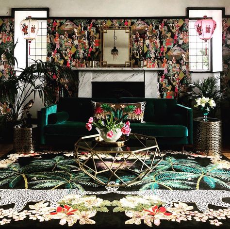 Dark Eclectic, Wendy Morrison, Room Oasis, Crib Decor, Decorating 101, Maximalist Interior, Trendy Wall Decor, Hand Tufted Rug, Boho Inspiration