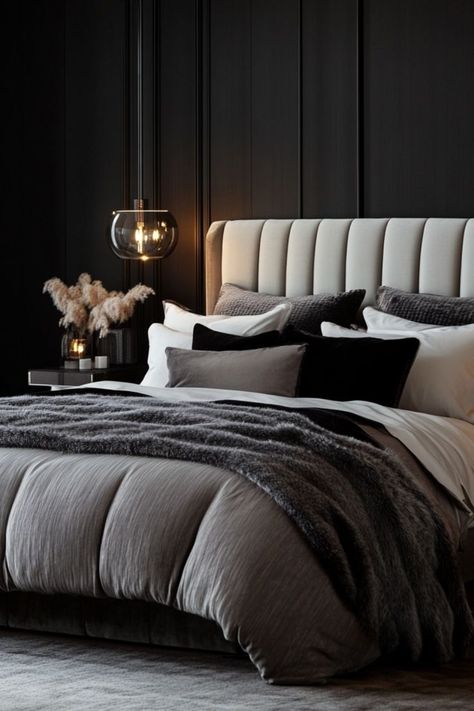 Transform your bedroom with luxury decor inspired by high-end hotels. #LuxuryBedroom #HotelStyle #ElegantLiving Hotel Inspired Bedroom, Hotel Bedrooms, Luxury Hotel Bedroom, Headboard Wall, Bedroom Hotel, Hotel Style, Elegant Living, Luxury Decor, Luxurious Bedrooms