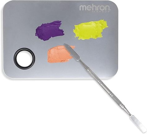 Amazon.com: Mehron Makeup Professional Stainless Steel Artist Mixing Palette with Spatula | Makeup & Foundation Palette | Mixing Tray for Blending All Types of Beauty, Special FX, Halloween, & Performance Makeup : Beauty & Personal Care Spatula Makeup, Halloween Performance, Types Of Beauty, Foundation Palette, Makeup Professional, Performance Makeup, Mehron Makeup, Makeup Foundation, Makeup Palette