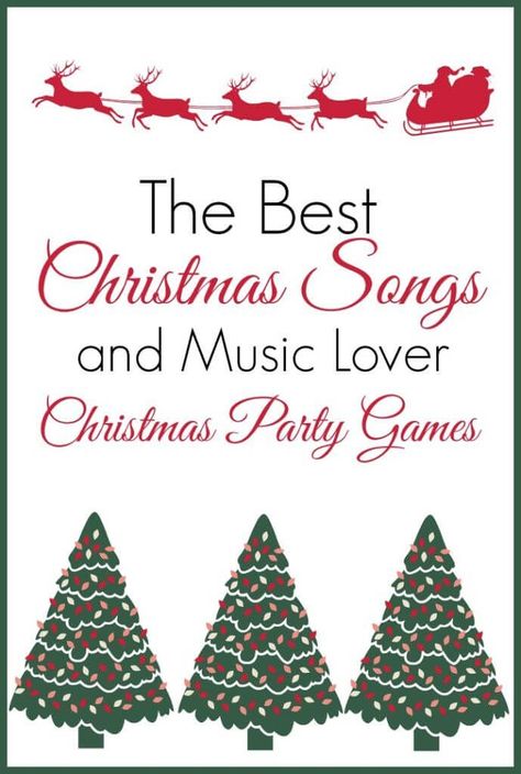 Great list of the best Christmas songs with fun Christmas party game ideas for adults, groups, and music lovers with downloadable game printables! Christmas Music Games For Adults, Christmas Song Games, Popular Christmas Songs, Best Christmas Songs, Christmas Games For Adults, Xmas Games, Fun Christmas Party Games, Holiday Party Games, Christmas Game