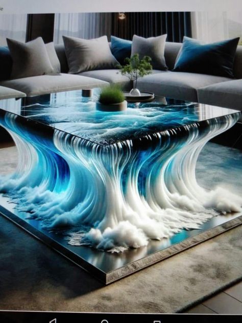 A transparent acrylic coffee table creating a light and airy feel in a modern living room. Fantasy Furniture, Unique Furniture Design, Interior Design Your Home, Bed Diy, House Furniture Design, Furniture Bed, 2x4 Furniture Plans, Furniture Plans Free, Anna White