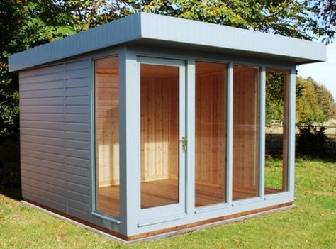 Pergola Modern, Garden Shed Kits, Wooden Shed, Office Shed, Studio Shed, Backyard Studio, Diy Shed Plans, Backyard Office, Garden Idea