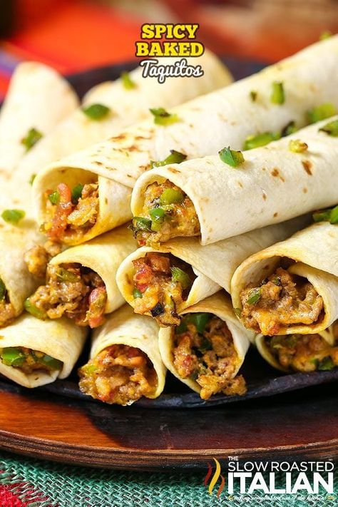 Jalapeno Popper Taquitos, Cheesy Taquitos, Recipes Jalapeno, Baked Taquitos, Taquitos Beef, Slow Roasted Italian, Taquitos Recipe, Printable Recipes, The Slow Roasted Italian