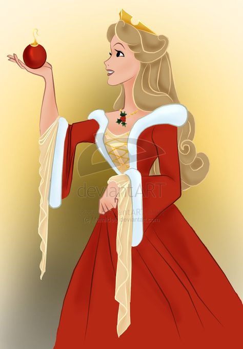 Aurora Christmas by MathildeE on deviantART Animated Princess, Christmas Styles, Favorite Disney Princess, Vestidos Anime, Disney Princess Aurora, All Disney Princesses, Christmas Disney, Disney Nerd, Disney Ideas