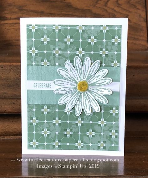 Garden Lane Dsp Stampin Up Cards, Stampin Up Daisy Delight, Daisy Delight Stampin' Up, Garden Beds Diy, Designer Paper Cards, Happy Birthday Cards Handmade, Beds Diy, Dsp Cards, Sunflower Cards