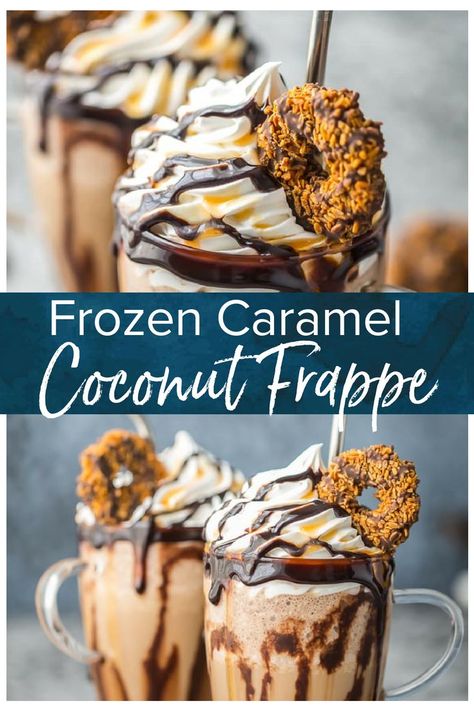 Caramel Frappe Recipe, Caramel Cold Brew, Summer Coffee Drinks, Cold Brew Concentrate, Coldbrew Coffee, Frozen Coffee Drinks, Caramel Frappe, Breakfast Drinks, Frappe Recipe