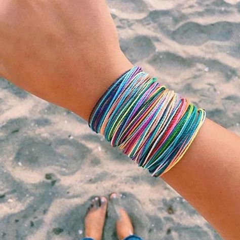 Pura Vida Bracelets, Summer Bracelets, Cute Bracelets, Colorful Bracelets, Boho Bracelets, Ankle Bracelets, Multi Strand, Pita, Adjustable Bracelet