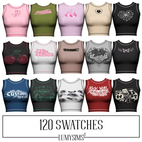 Some 4 Cc, Sims 4 Cc Tops Y2k, Sims 4 Tank Top Cc, The Sims 4 Cc Shirts, The Sims 4 Mods Make Up, Sims Female Cc, Sims 4 Mods Clothes Y2k, Sims 4 Cc Converse, Sims 4 Cc Cargo Pants