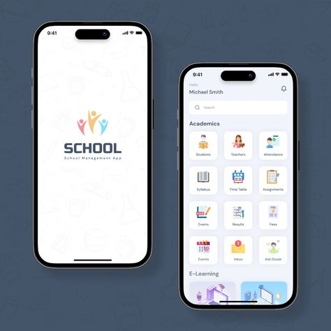 school management system School Management System Ui Design, Education App Ui Design, Student App, College App, School App, School Management System, Student Apps, College Apps, Charity Foundation