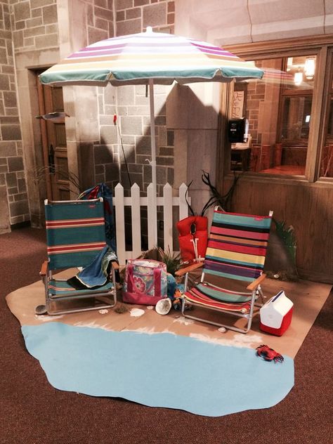 Surf Shack Vbs, Beach Props, Ocean Vbs, Beach Floats, Vacation Bible School Craft, Summer Display, Christmas Parade Floats, Post Prom, Ocean Birthday Party