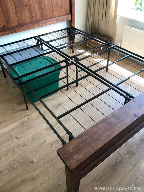 extra tall bed frame Tall Platform Bed Frame, High Queen Bed Frame, Master Bed With Bedskirt, Extra Tall Bed Frame, Cheap Metal Bed Frame, Metal Wood Bed Frame, Raising Bed Frame Diy, Tall King Bed Frame, Storage Under Metal Bed Frame