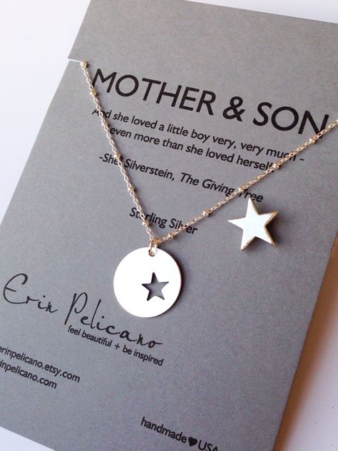 Personalized Gifts for Mom. Mom Children Gift. Push Present. Mother Son Jewelry. Inspirational Gift. Mom Necklace. A personal favorite from my Etsy shop https://www.etsy.com/listing/166867478/personalized-gifts-for-mom-mom-children Mother Son Necklace, Son Necklace, Mom In Law, Birthday Presents For Mom, Mother Of The Groom Gifts, Mom And Son, Shel Silverstein, Birthday Star, Daughter Jewelry