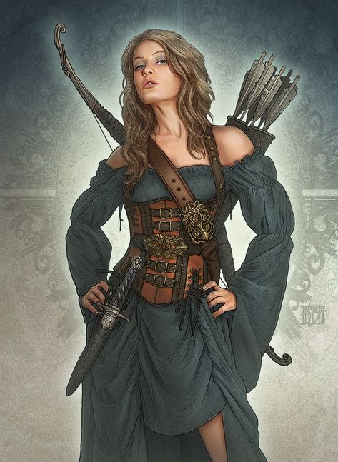 Female Huntress Outfit, Fantasy Huntress, Fantasy Ranger, Fantasy Archer, Feminine Warrior, Kerem Beyit, Character Writing, Warrior Women, Heroic Fantasy