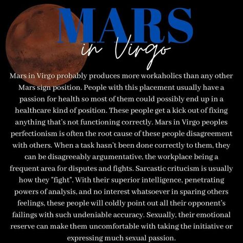 Mars In Virgo Men, Virgo Meaning, Virgo Mars, Mars In Virgo, Astrology Chart, Virgo Men, Perfectionism, Astronomy, Mars