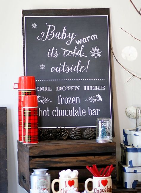 Image result for christmas in july ideas Frozen Hot Chocolate Bar, Christmas In July Decorations, Christmas In July Party Ideas, Half Christmas, Christmas In July Party, Snowmen Activities, Snowman Party, Hot Chocolate Bar, Frozen Hot Chocolate