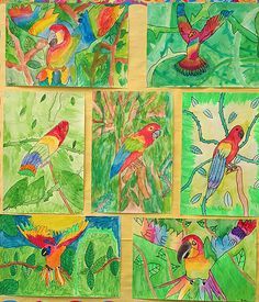 Beautiful spring art from my elementary school. Lots of inspiration for you! Spring Art For Kids, Art Rooms, Kindergarten Art Lessons, Spring Art Projects, Nature Projects, Jungle Art, Art Lessons For Kids, Elementary Art Projects, Animal Activities