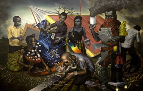 There’s a palpable darkness that permeates the surreal oil paintings of Philippine artist Leslie De Chavez. Rendered on large, black canvases, the shadowy landscapes are home to ghoulish, dis… Social Realism Art, Contemporary Issues, Social Realism, Art Apps, Sand Sculptures, Art Magazine, Realism Art, Round The World, Artist Statement